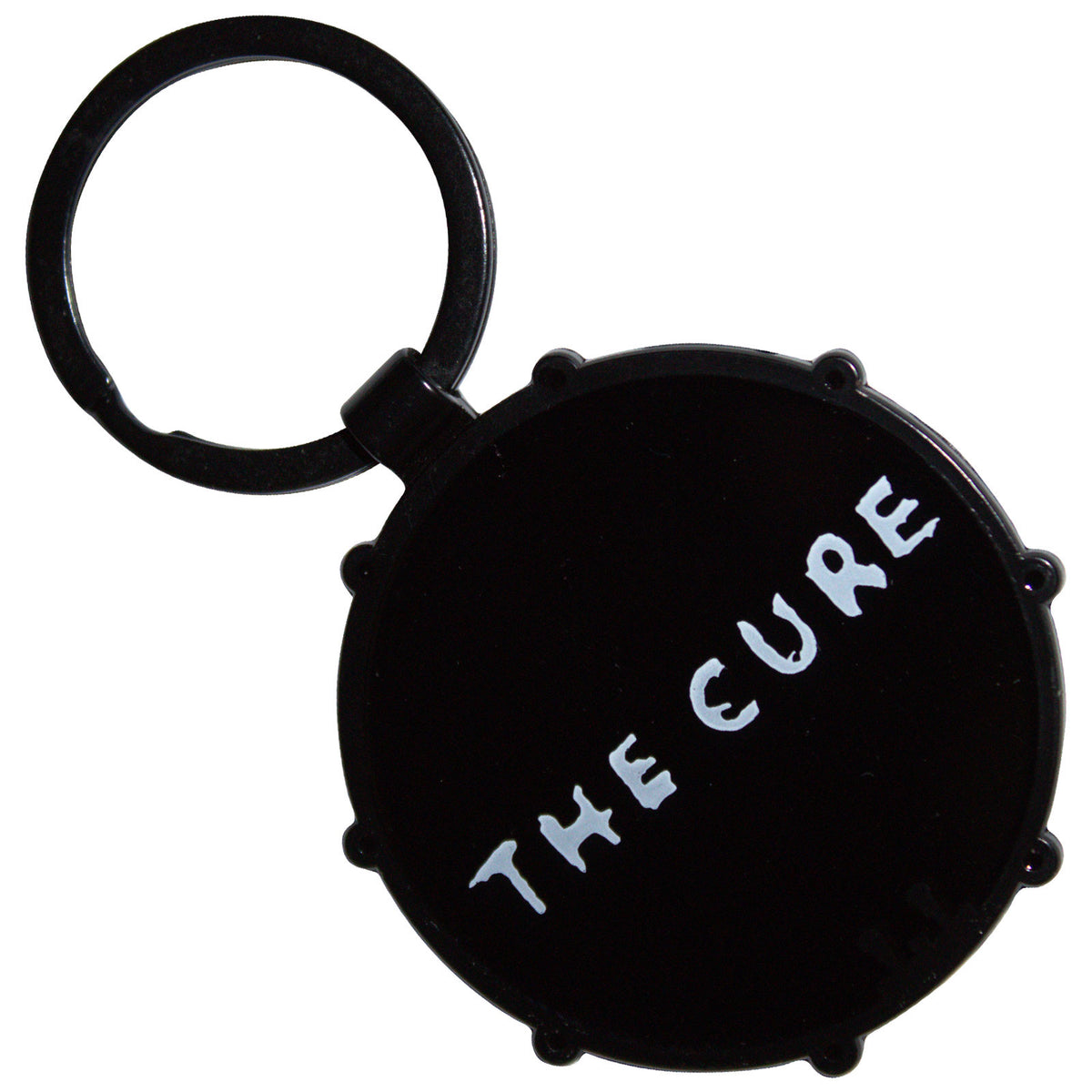 The Cure Keychain: Logos Drum (Double-Sided)