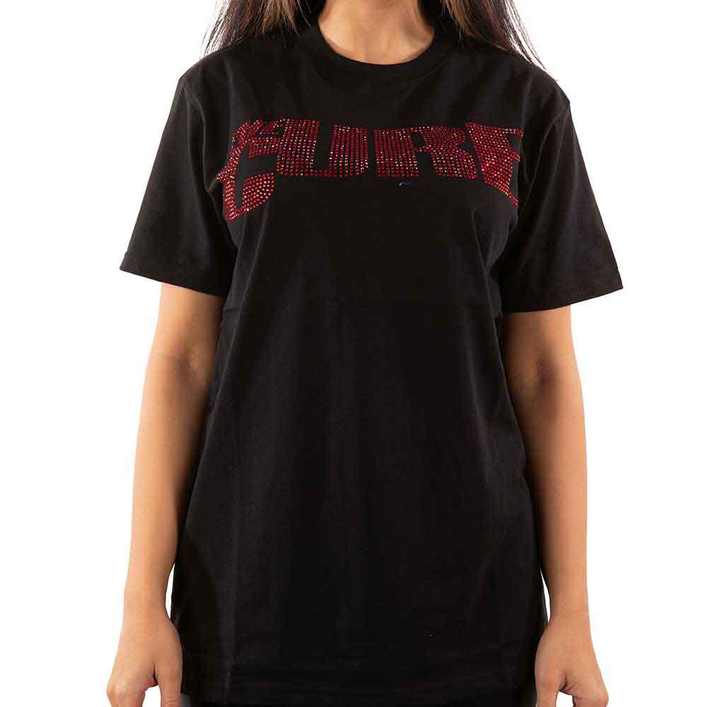 The Cure Unisex T-Shirt: Logo (Black) (Embellished)
