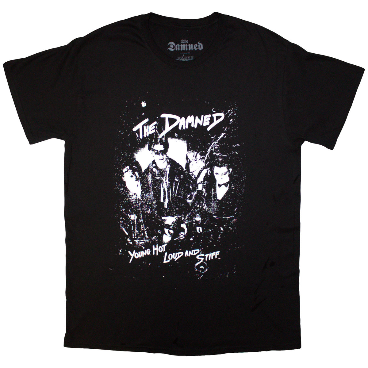The Damned Unisex T-Shirt: Young Hot Loud & Stiff (Black)