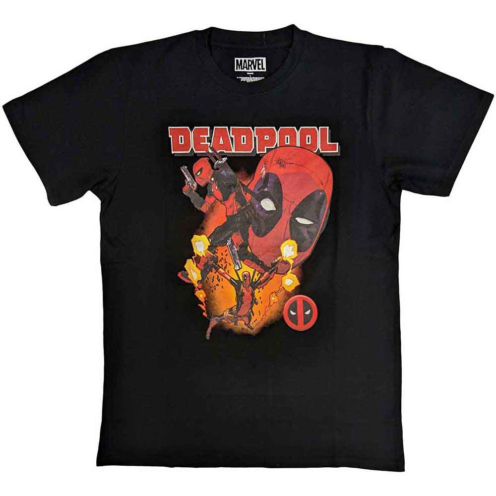 Marvel Comics Unisex T-Shirt: Deadpool Collage 2 (Black)