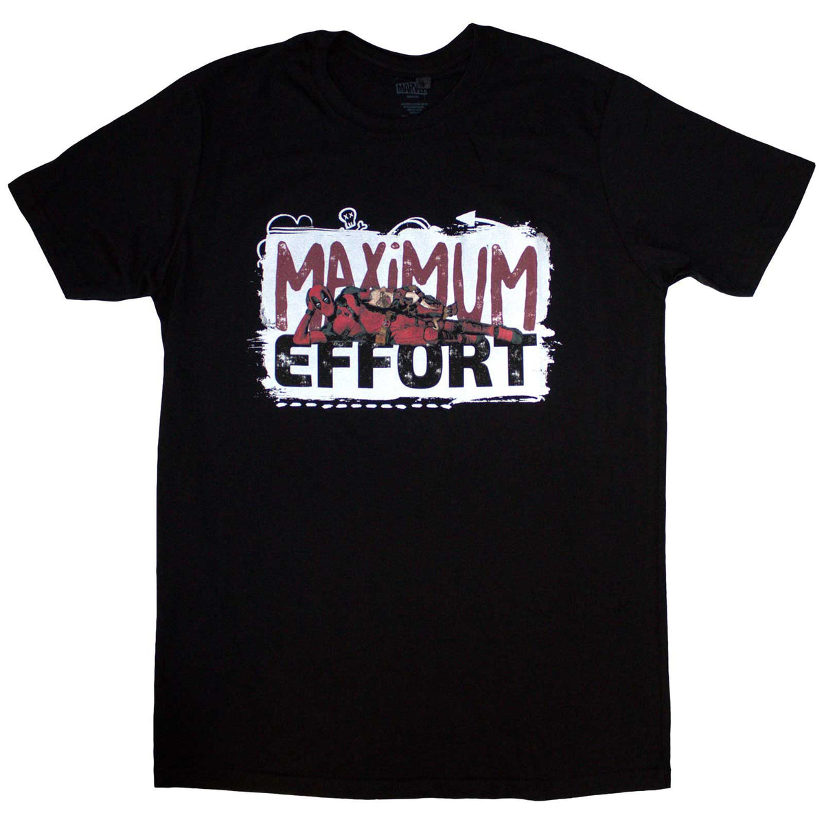 Marvel Comics Unisex T-Shirt: Deadpool Maximum Effort (Black)