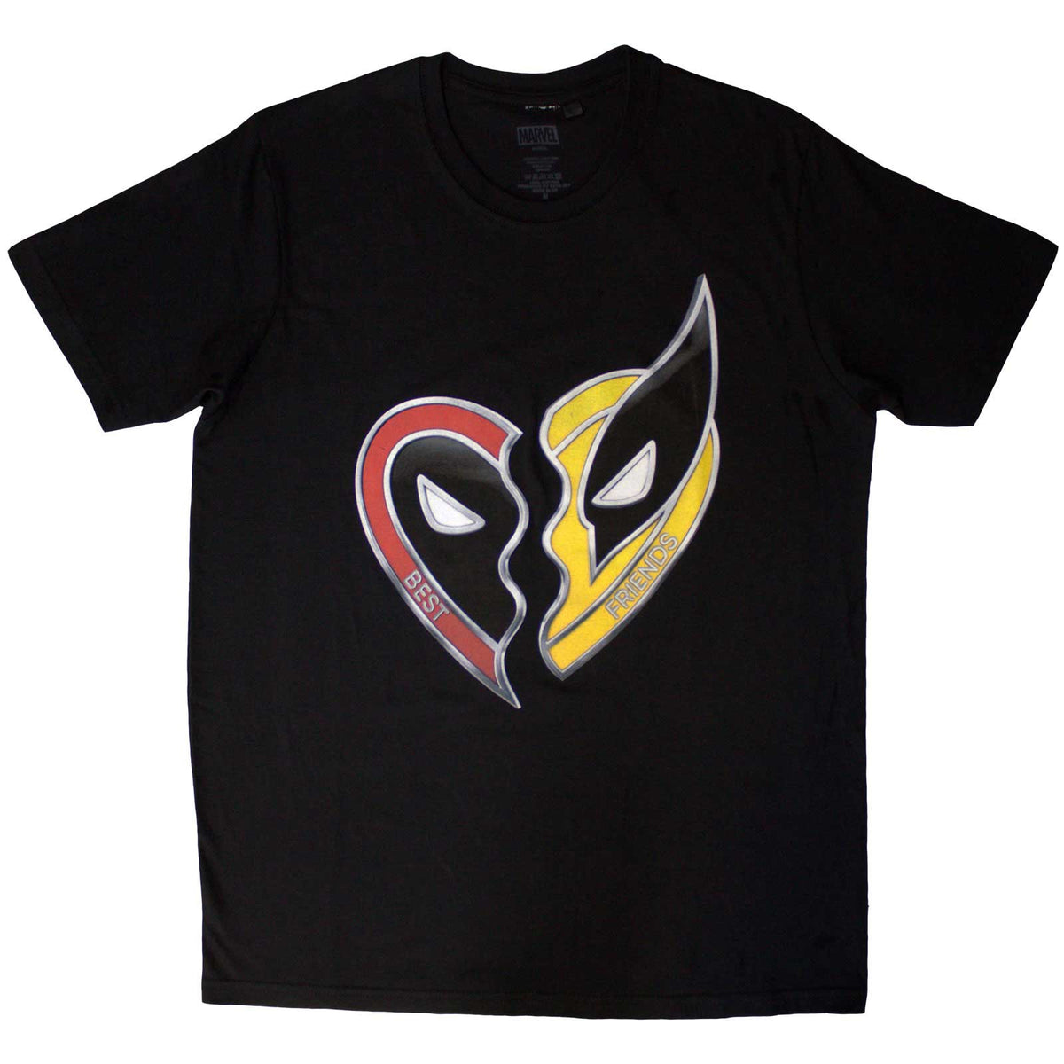 Marvel Comics Unisex T-Shirt: Deadpool Best Friends (Black)