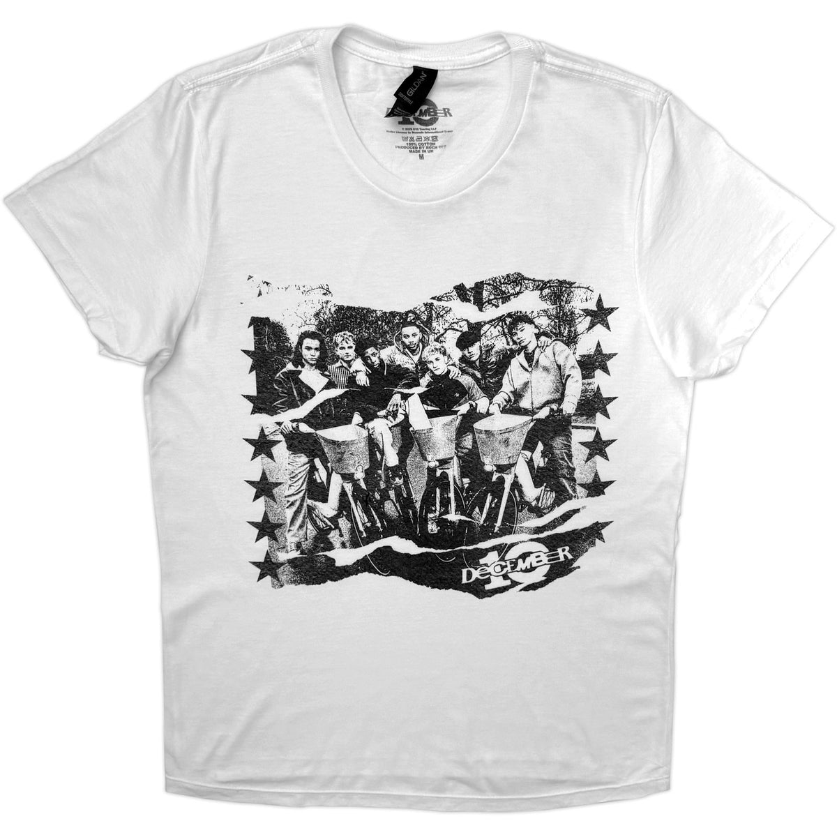December 10. Ladies T-Shirt: Star Border (White)