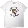Def Leppard Unisex T-Shirt: Love Bites Circle (White)