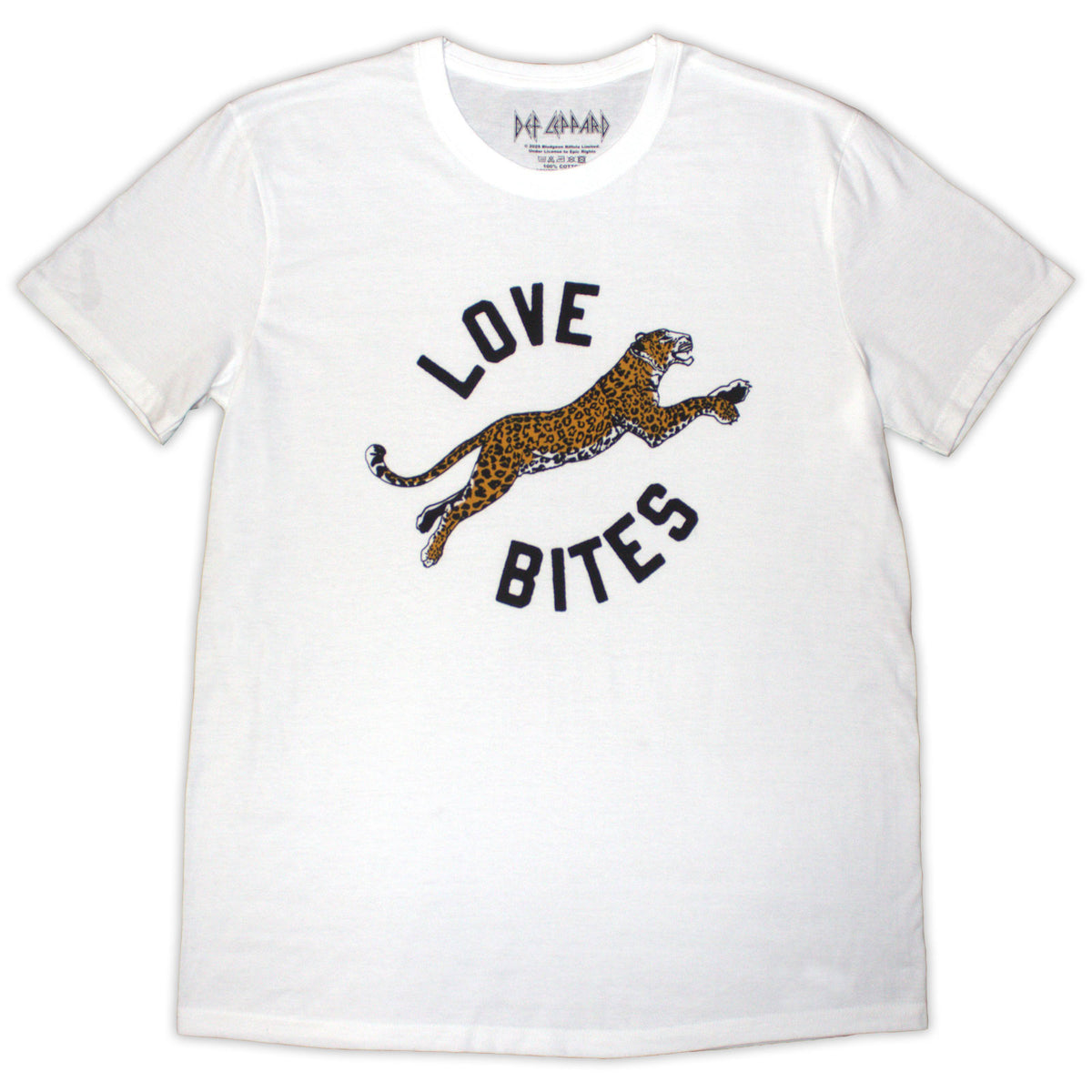 Def Leppard Unisex T-Shirt: Love Bites Leap (White)
