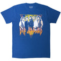Def Leppard Unisex T-Shirt: Band Photo (Blue)