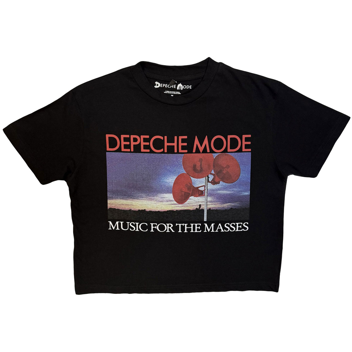 Depeche Mode Ladies Crop Top: Music For The Masses (Black)