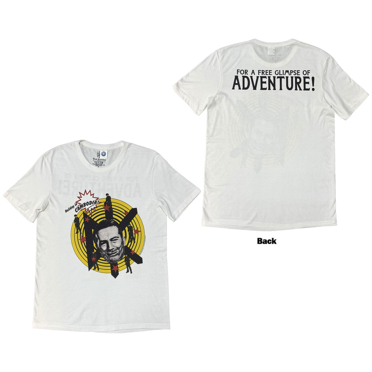 Dead Kennedys Unisex T-Shirt: Adventure (White) (Back Print)
