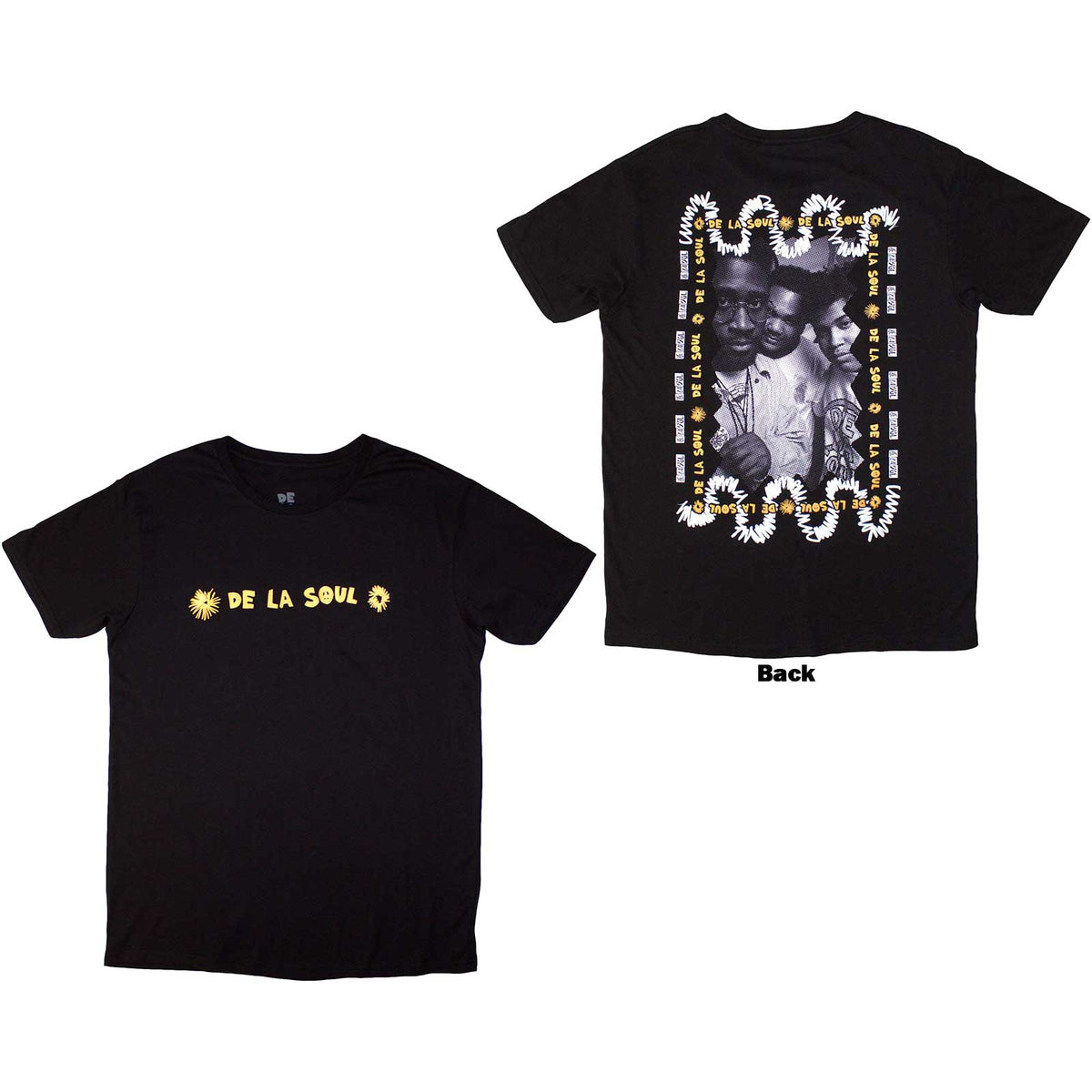 De La Soul Unisex T-Shirt: Mono Group (Black) (Back Print)