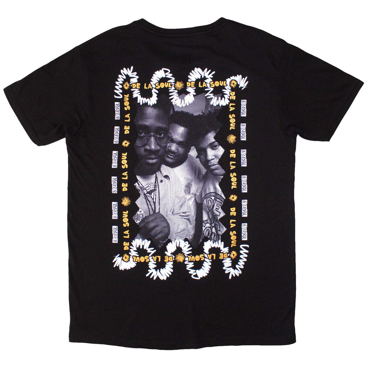 De La Soul Unisex T-Shirt: Mono Group (Black) (Back Print)