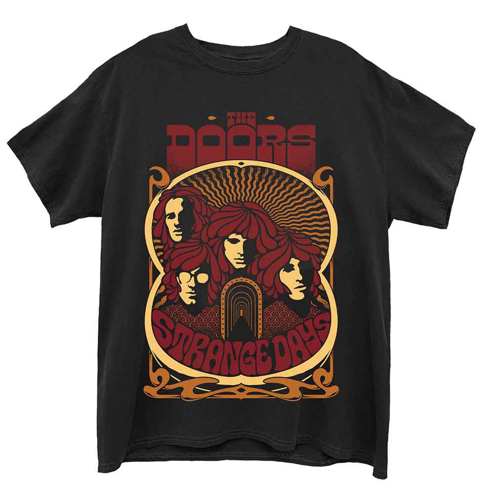 The Doors Unisex T-Shirt: Strange Days Vintage Poster (Black)