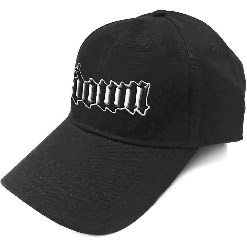 Down Unisex Baseball Cap: Logo (Black)