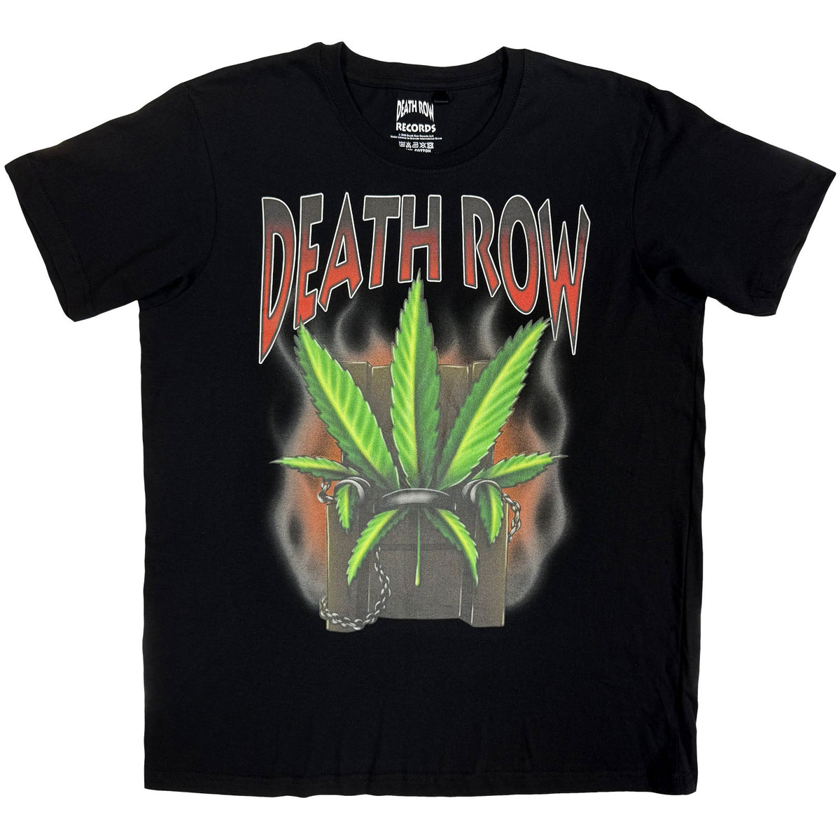 Death Row Records Unisex T-Shirt: Leaf (Black)