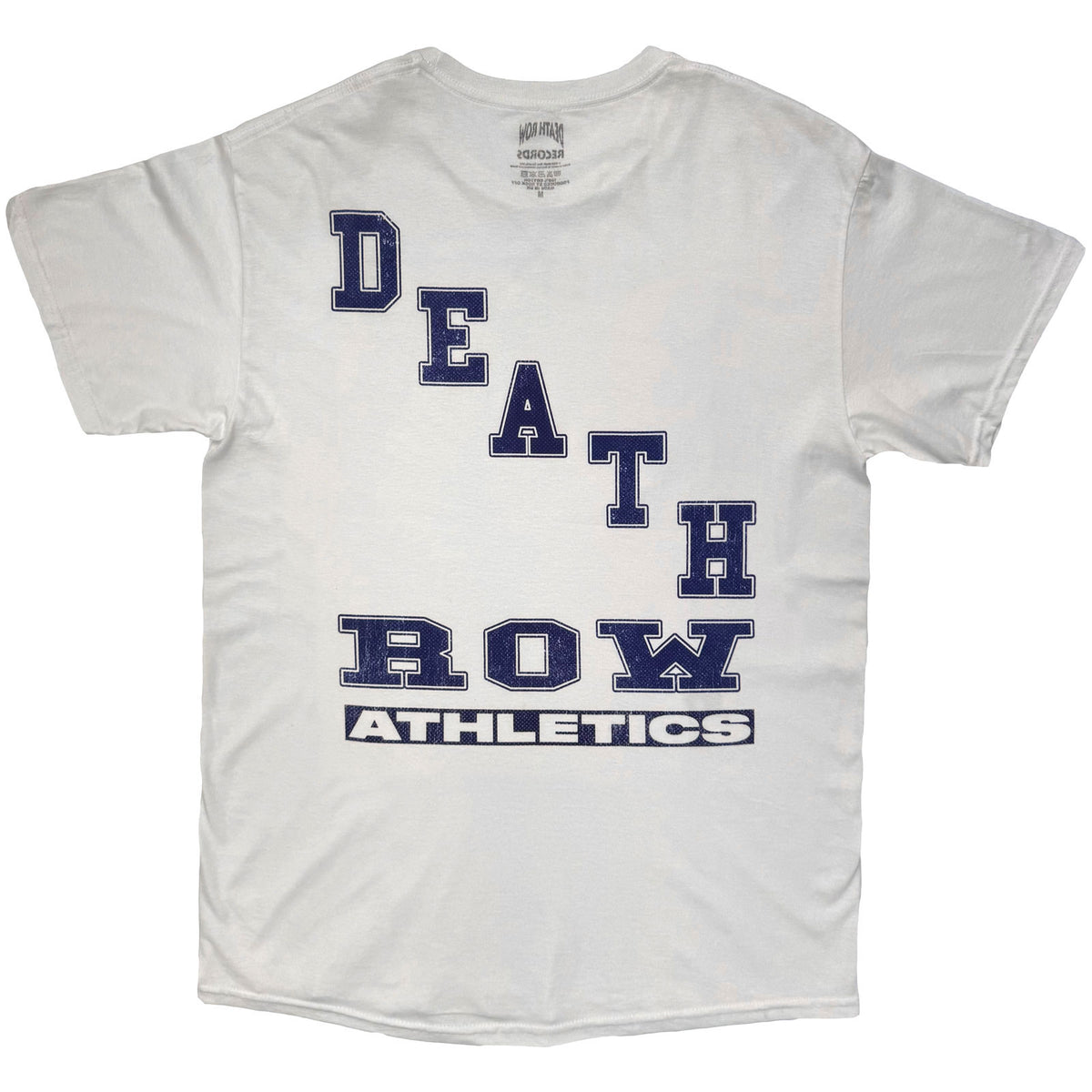 Death Row Records Unisex T-Shirt: Hockey (White) (Back Print)