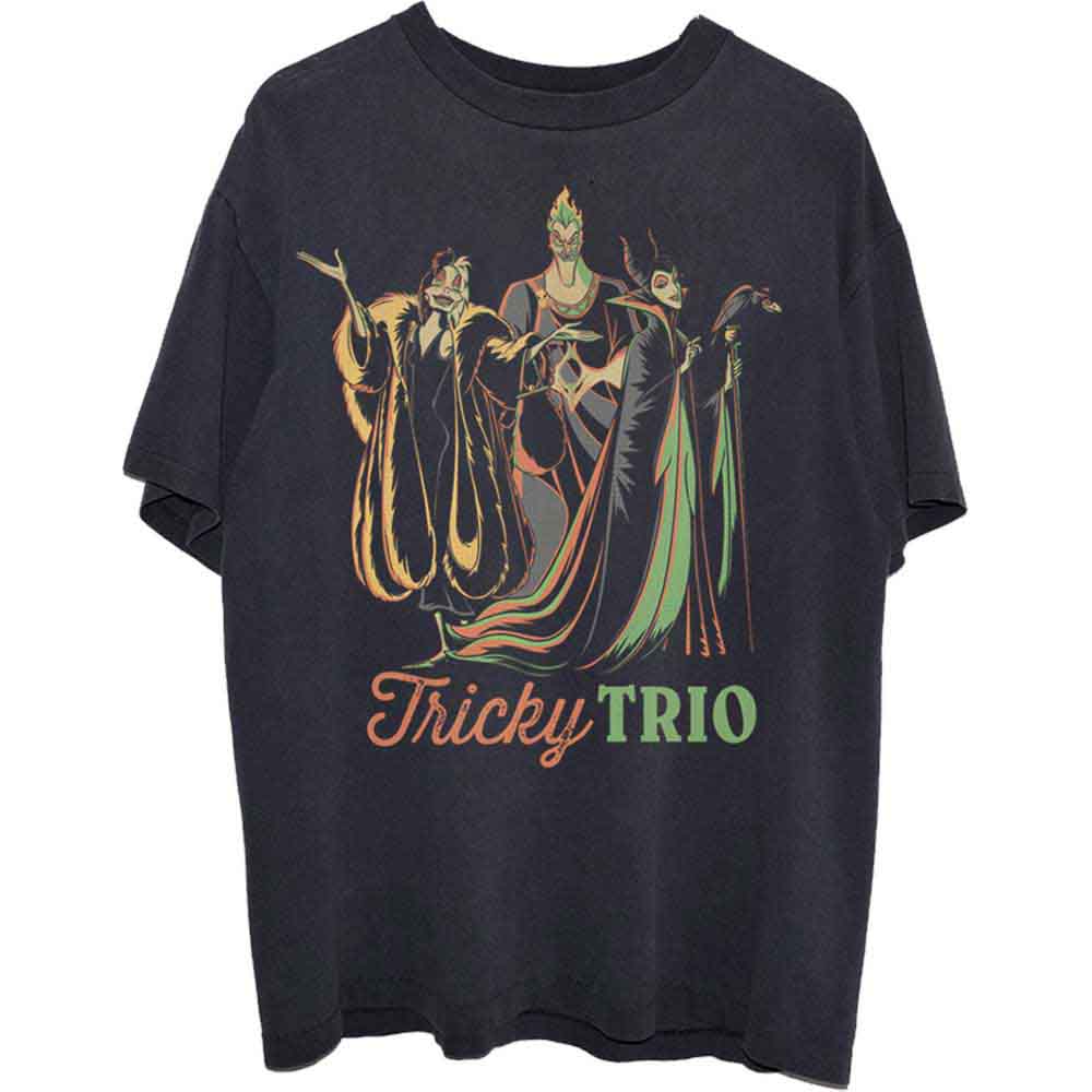 Disney Unisex T-Shirt: Tricky Trio (Black)