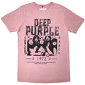 Deep Purple: 1972 Concert Unisex Stone Wash T-Shirt (Kashmir Red)