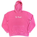 Ed Sheeran Unisex Pullover Hoodie: Play Logo (Pink) (Ex-Tour)