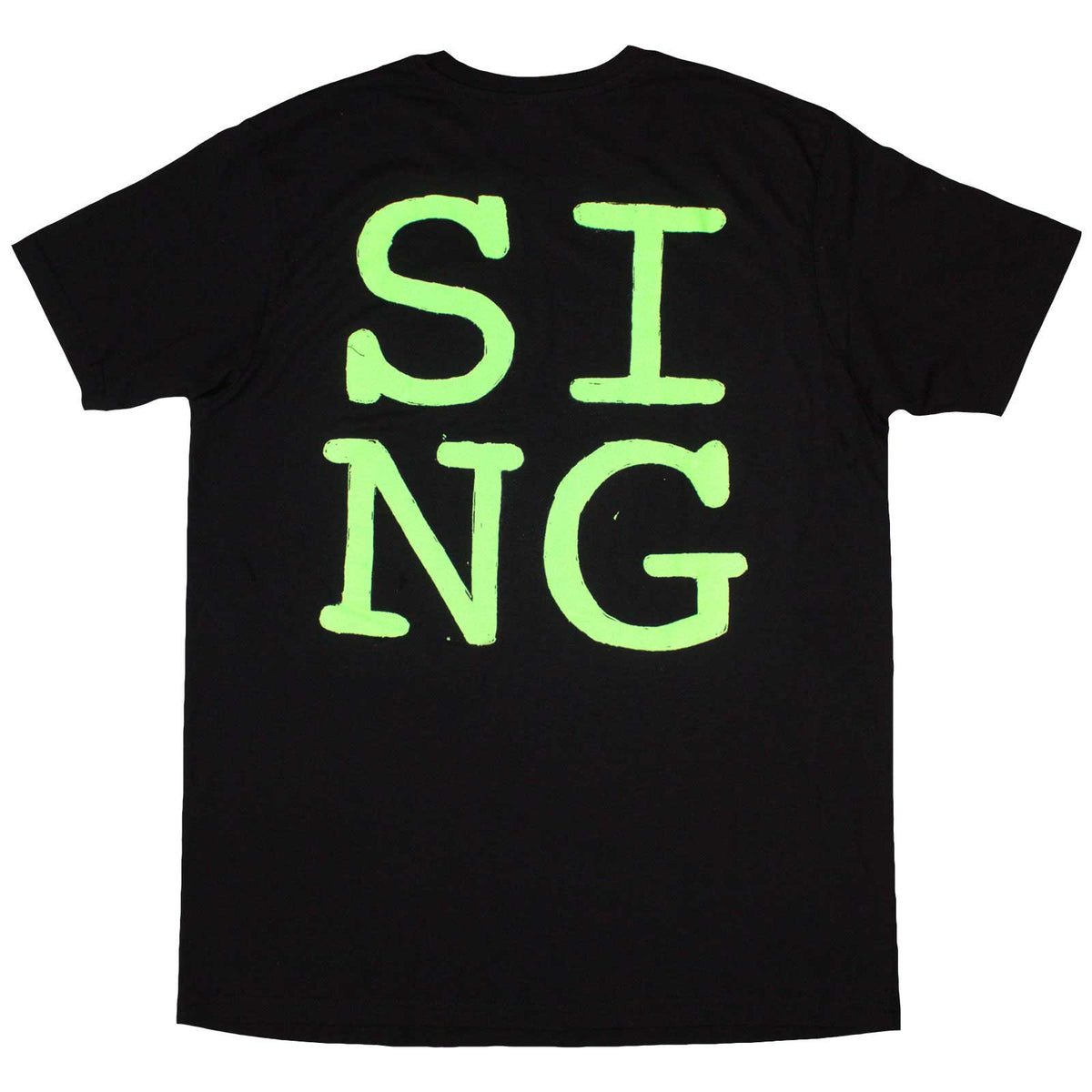 Ed Sheeran Unisex T-Shirt: Multiply Pocket - Sing (Black) (Back Print)