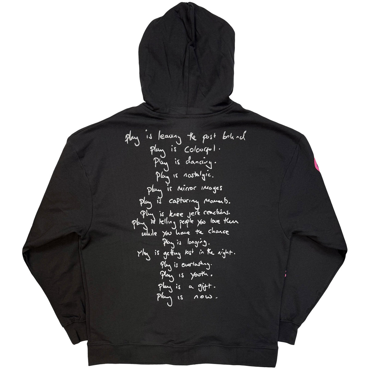 Ed Sheeran Unisex Zipped Hoodie: Play (Black) (Back & Sleeve Print)