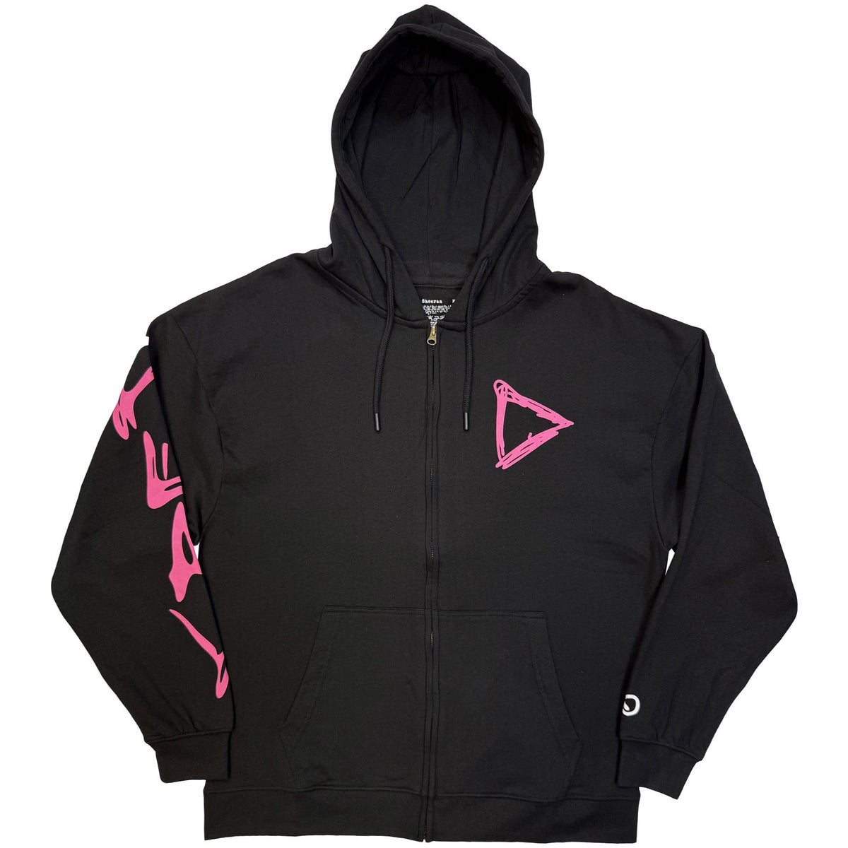 Ed Sheeran Unisex Zipped Hoodie: Play (Black) (Back & Sleeve Print)