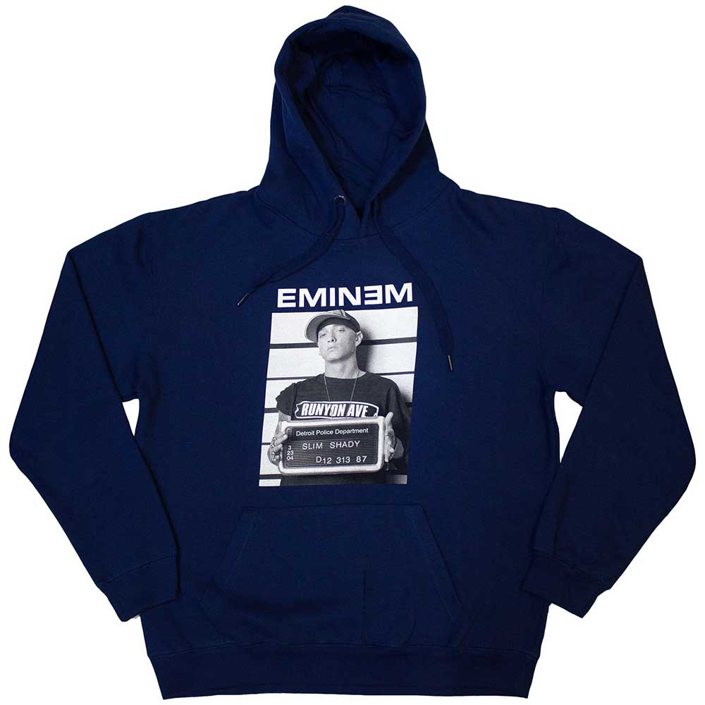 Eminem Unisex Pullover Hoodie: Arrest (Blue)