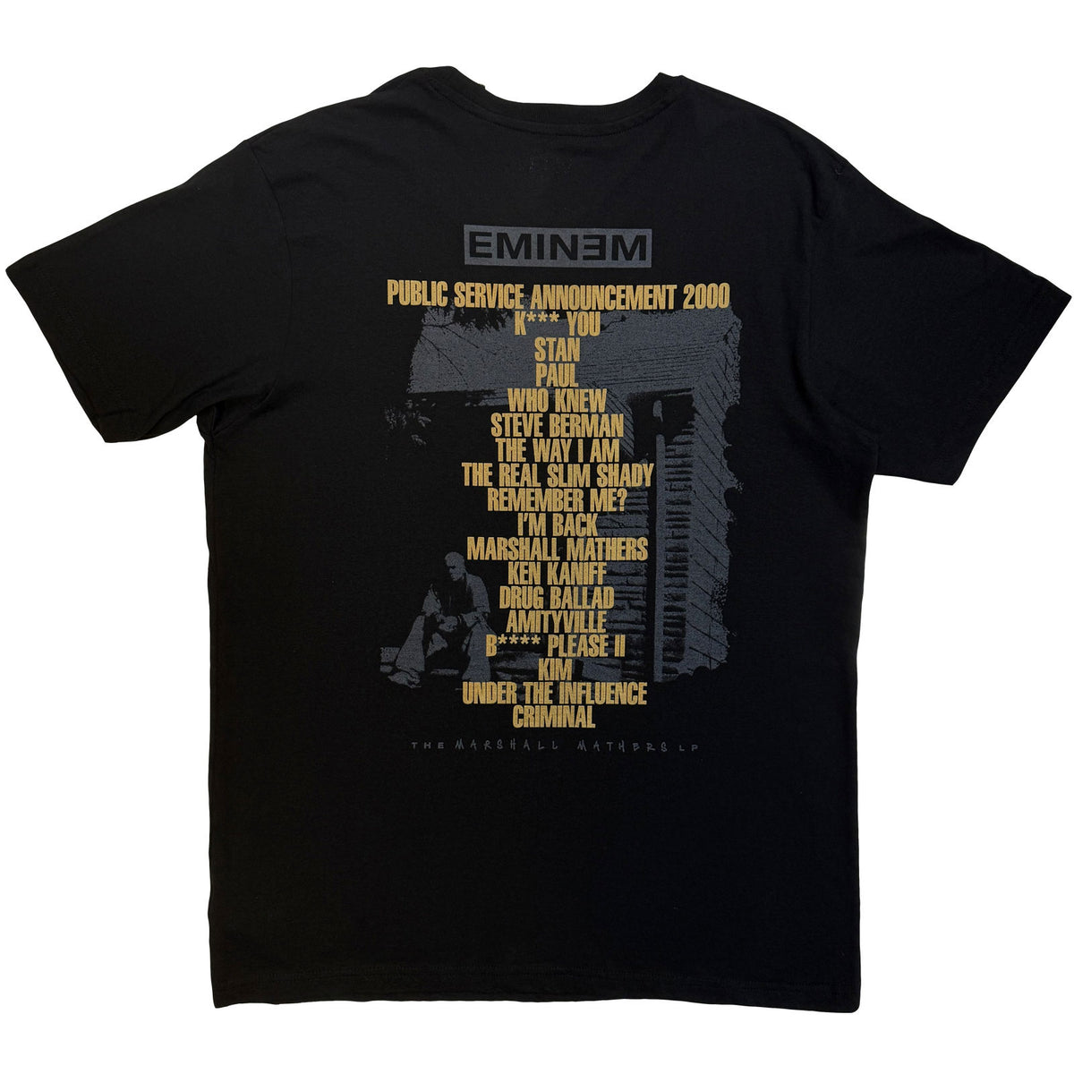 Eminem Unisex T-Shirt: The Marshall Mathers LP (Black) (Back Print)