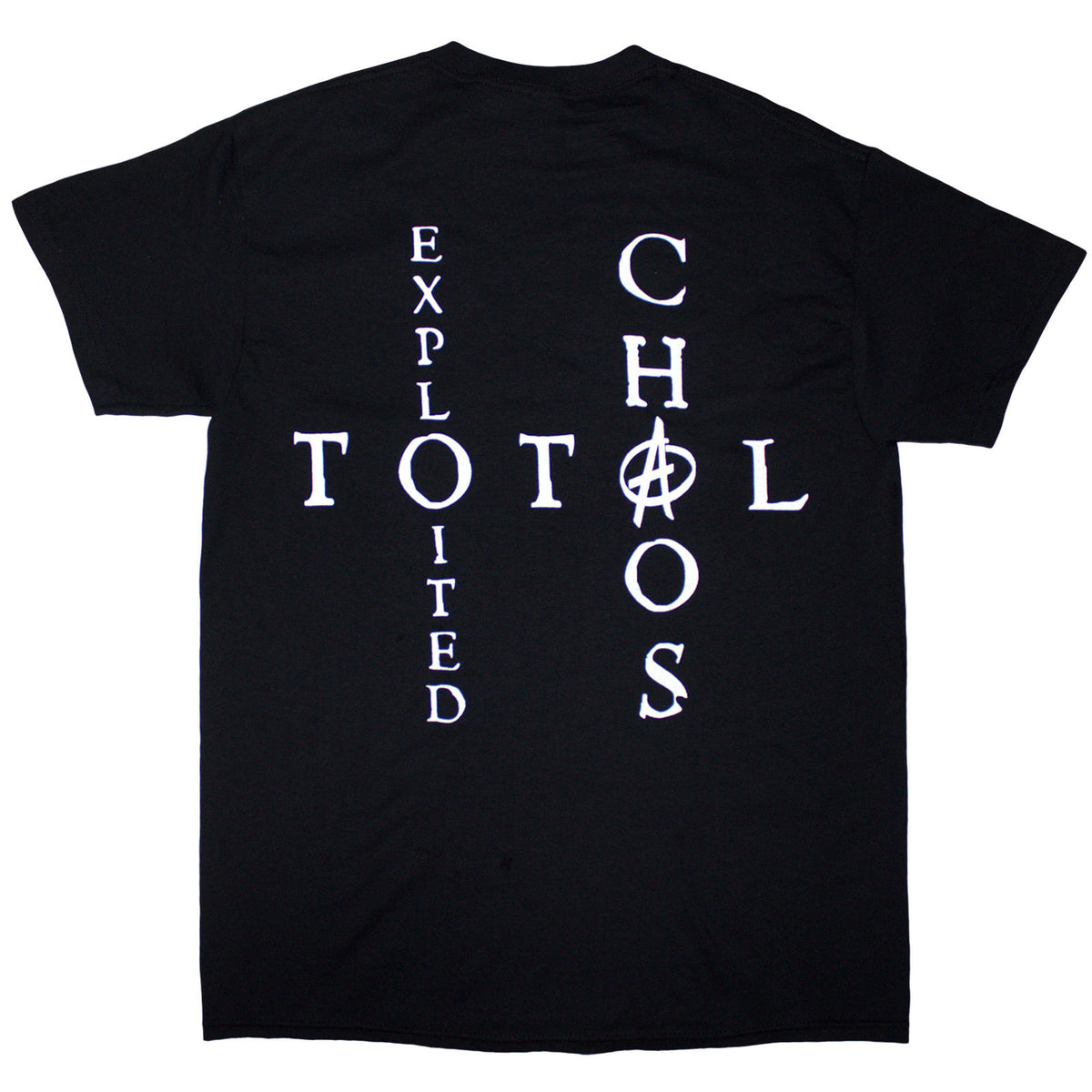 The Exploited Unisex T-Shirt: Mohican Skull (Black) (Back Print)
