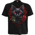 Spiral Unisex T-Shirt: Cat's Love (Black)