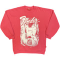 Fender Ladies Unplugged Sweatshirt: Distressed Guitar (Pink)