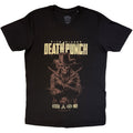Five Finger Death Punch Unisex T-Shirt: Crossed Pistols Shadow (Black)