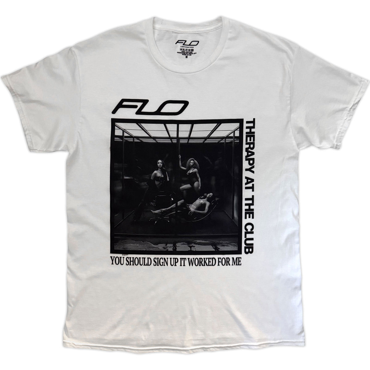FLO Unisex T-Shirt: Therapy At The Club (White)