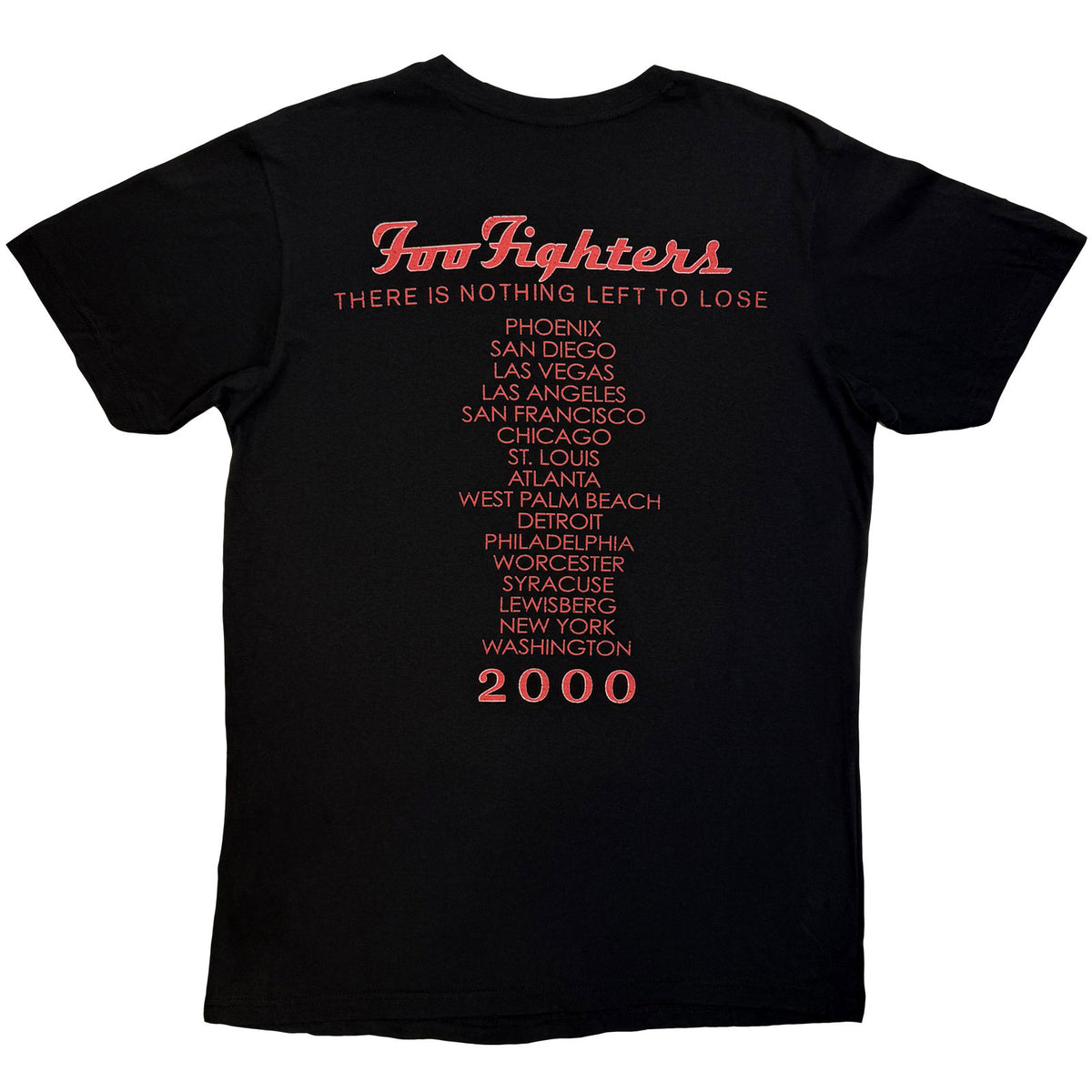 Foo Fighters Unisex Premium Carbon T-Shirt: Nothing Left To Lose Tour (Black) (Back Print)