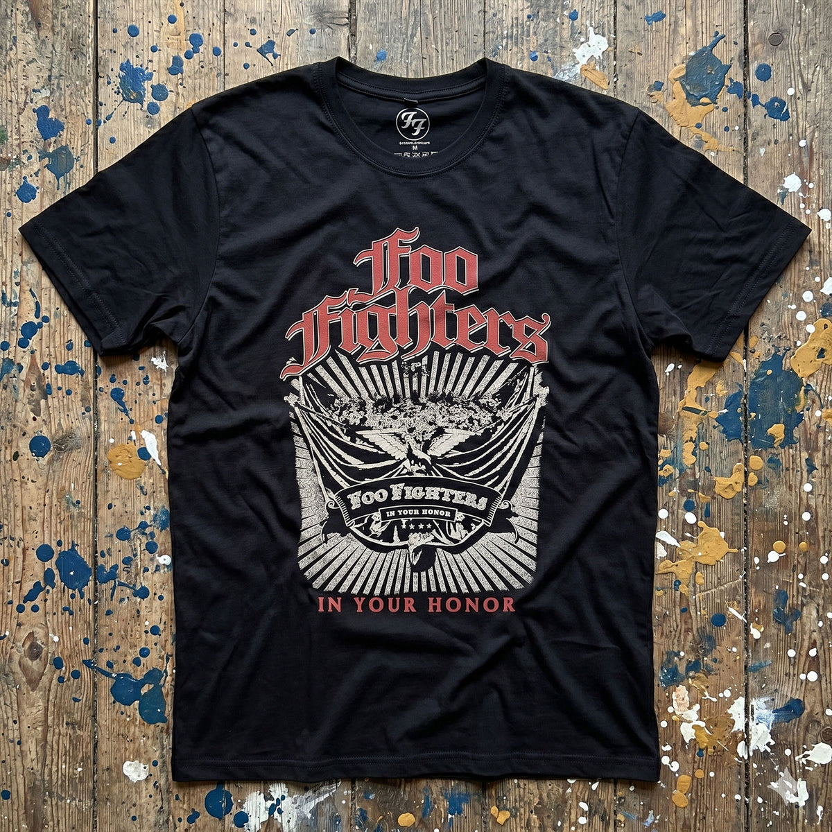 Foo Fighters Unisex Premium Carbon T-Shirt: In Your Honour (Black) (Back Print)