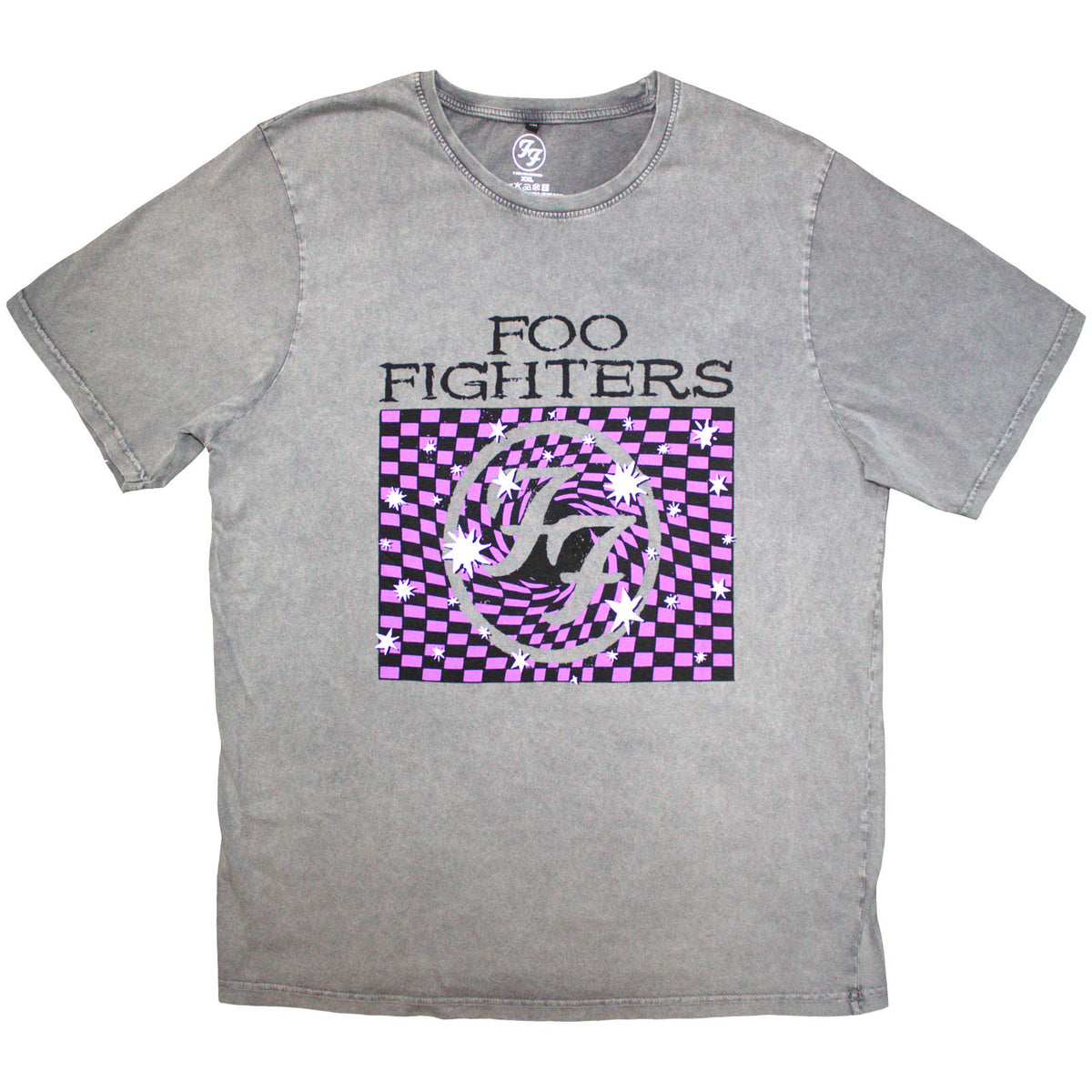 Foo Fighters Unisex Stone Wash T-Shirt: Ff 4 (Grey)