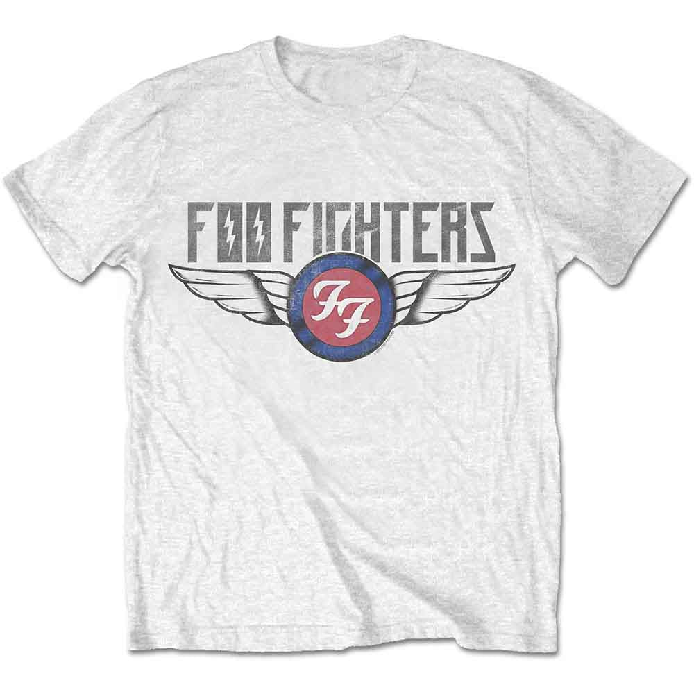 Foo Fighters Unisex T-Shirt: Flash Wings (White)