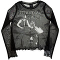 Fleetwood Mac: Rumours Ladies Long Sleeve Mesh Crop Top (Black)