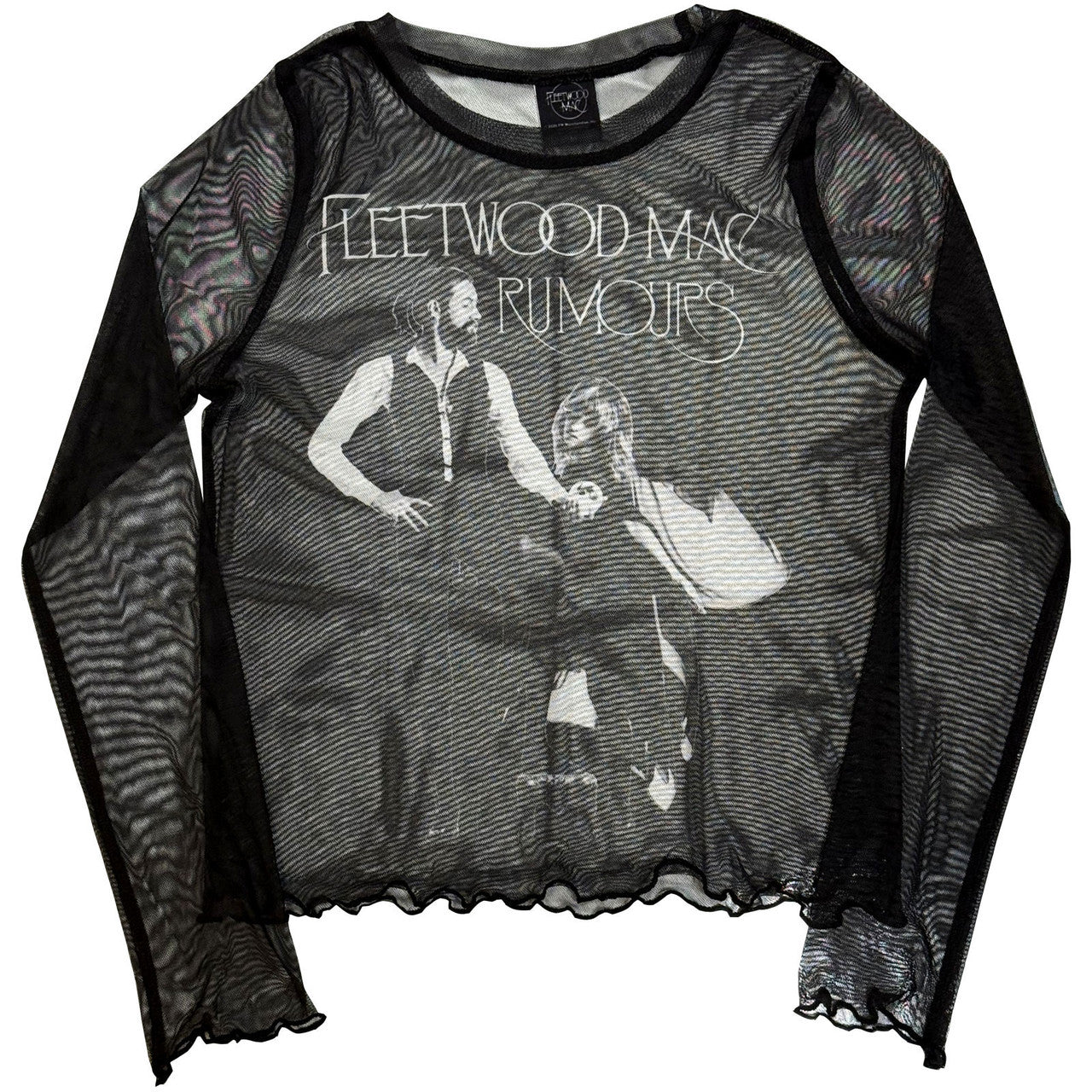 Fleetwood Mac: Rumours Ladies Long Sleeve Mesh Crop Top (Black)