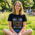 Fleetwood Mac: Circle Floral Unisex Premium Carbon T-Shirt (Black)