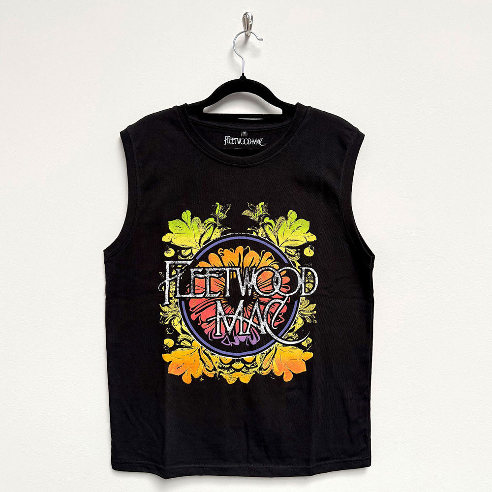 Fleetwood: Circle Floral Logo Mac Unisex Tank T-Shirt (Black)