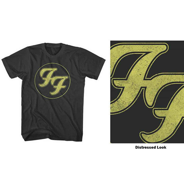 Unisex T-Shirt Foo Fighters Distressed FF Logo (Black)