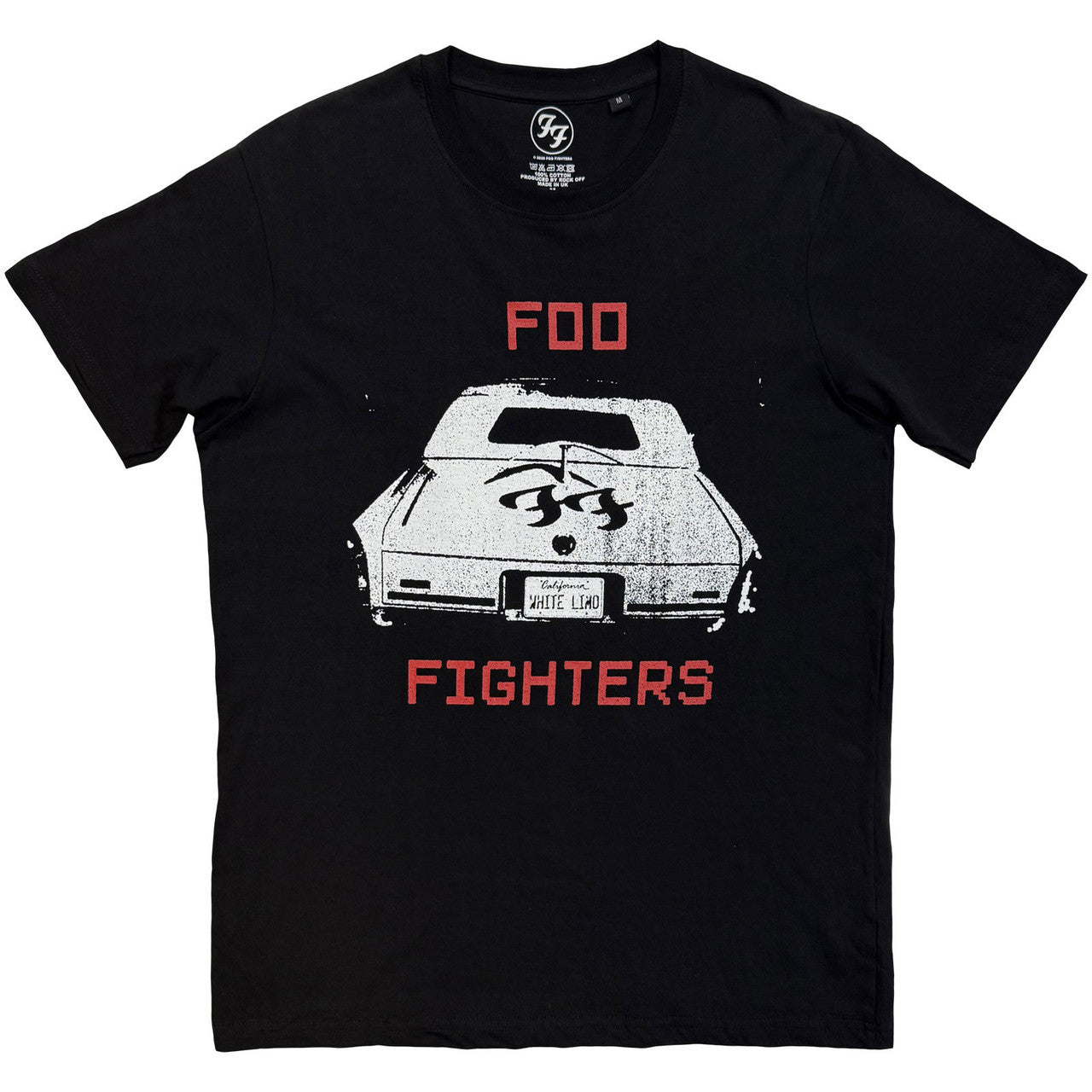Foo Fighters: White Limo Unisex T-Shirt (Black)
