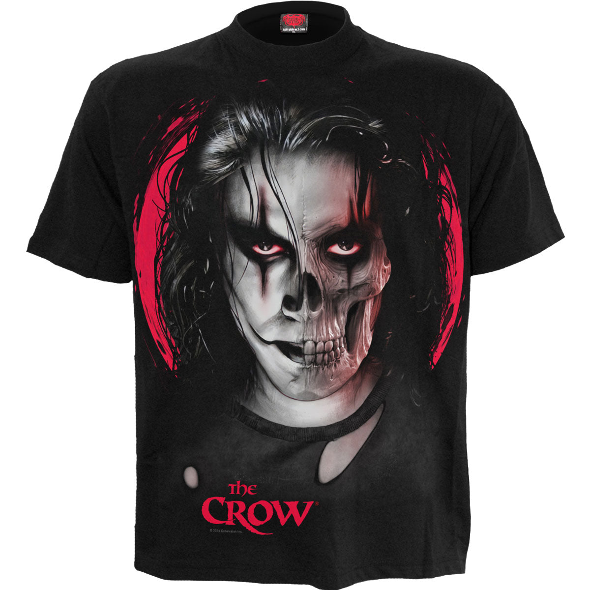 The Crow Unisex T-Shirt: Skull Face (Black)