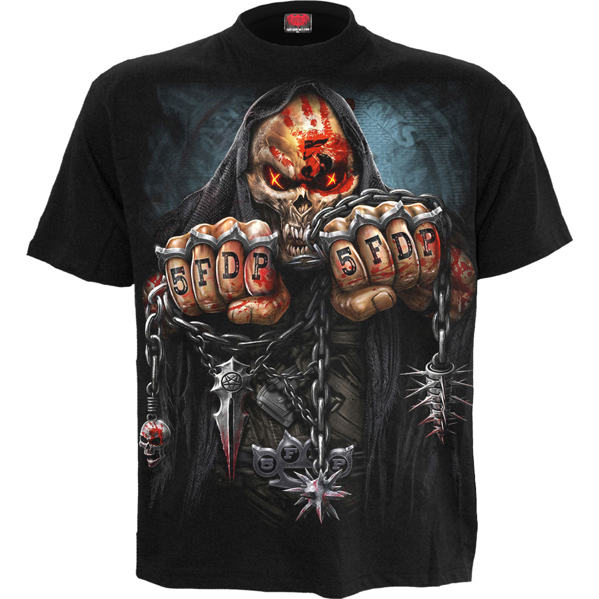 Five Finger Death Punch Unisex T-Shirt: Game Over (Black) (Back Print)
