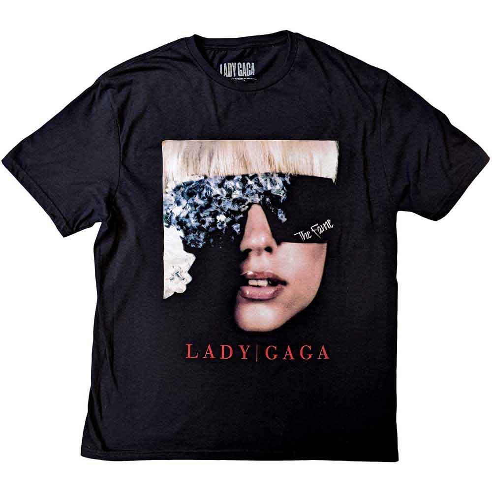 Lady Gaga Unisex T-Shirt: The Fame Photo (Black)