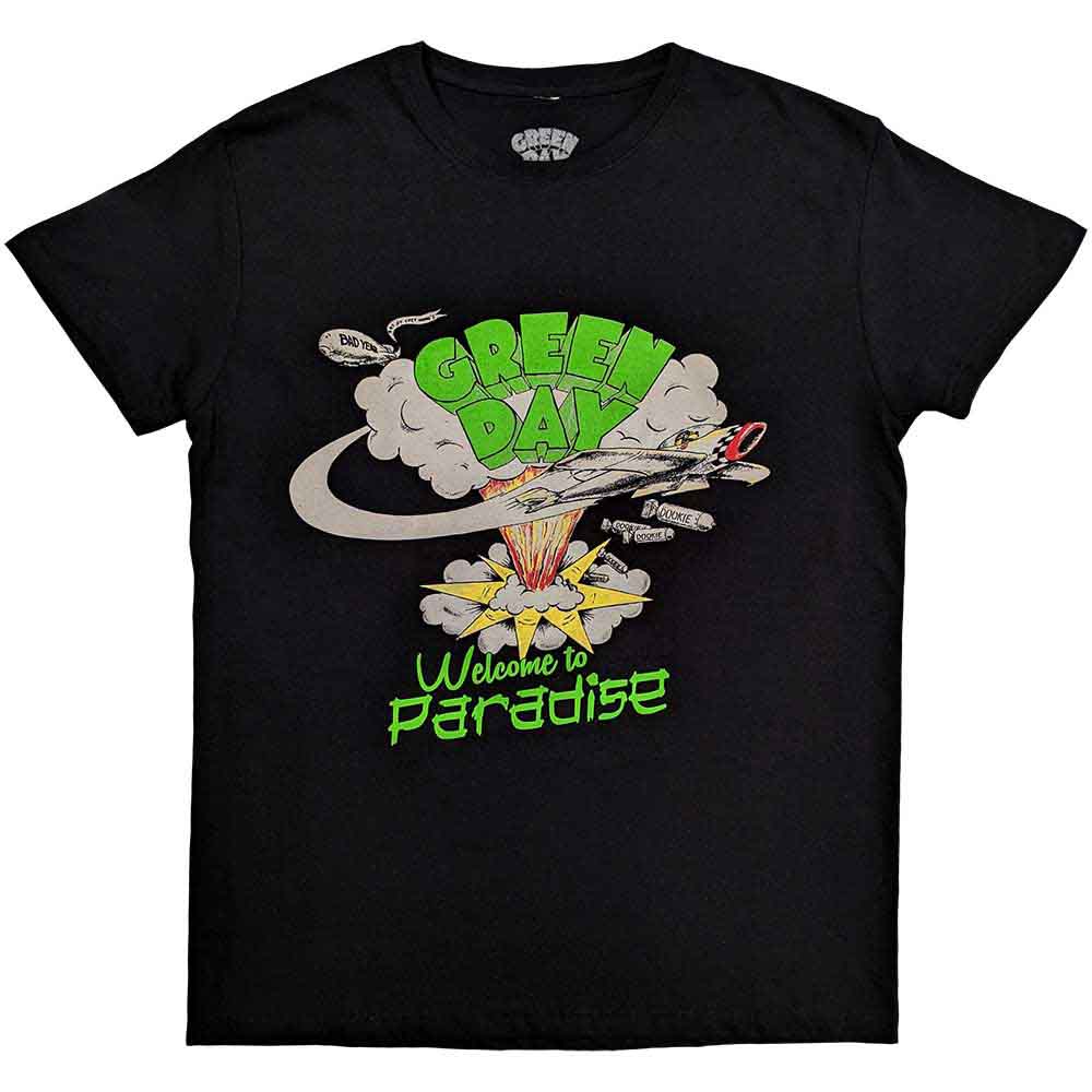 Green Day Unisex T-Shirt: Welcome to Paradise (Black)