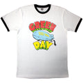 Green Day Unisex Ringer T-Shirt: Bad Year Blimp (White)