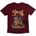 Ghost Unisex T-Shirt: Firemilk (Maroon Red)