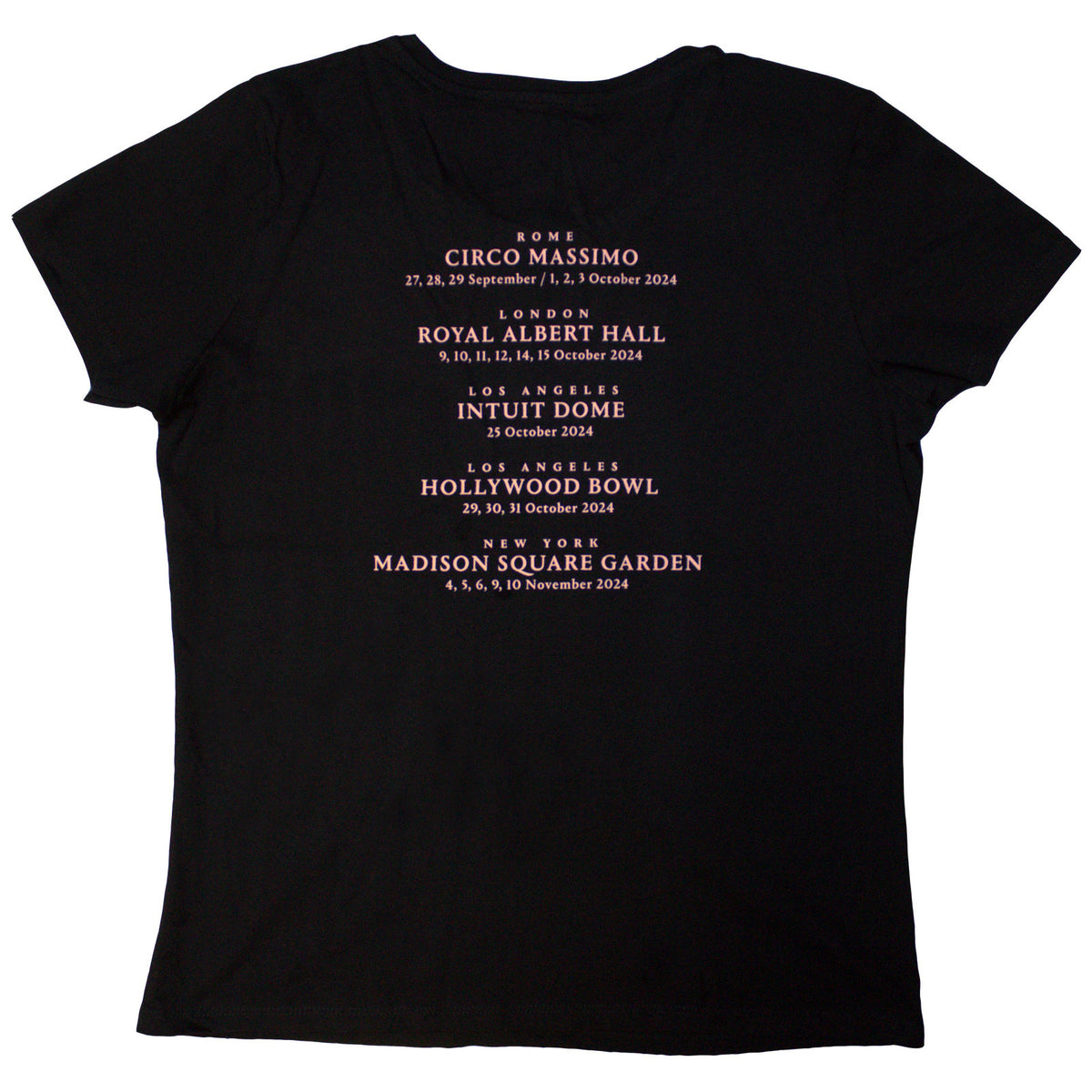 David Gilmour Ladies T-Shirt: Luck & Strange London (Black) (Back Print & Ex-Tour)