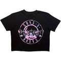Guns N' Roses Ladies Crop Top: Pink Bullet (Black)