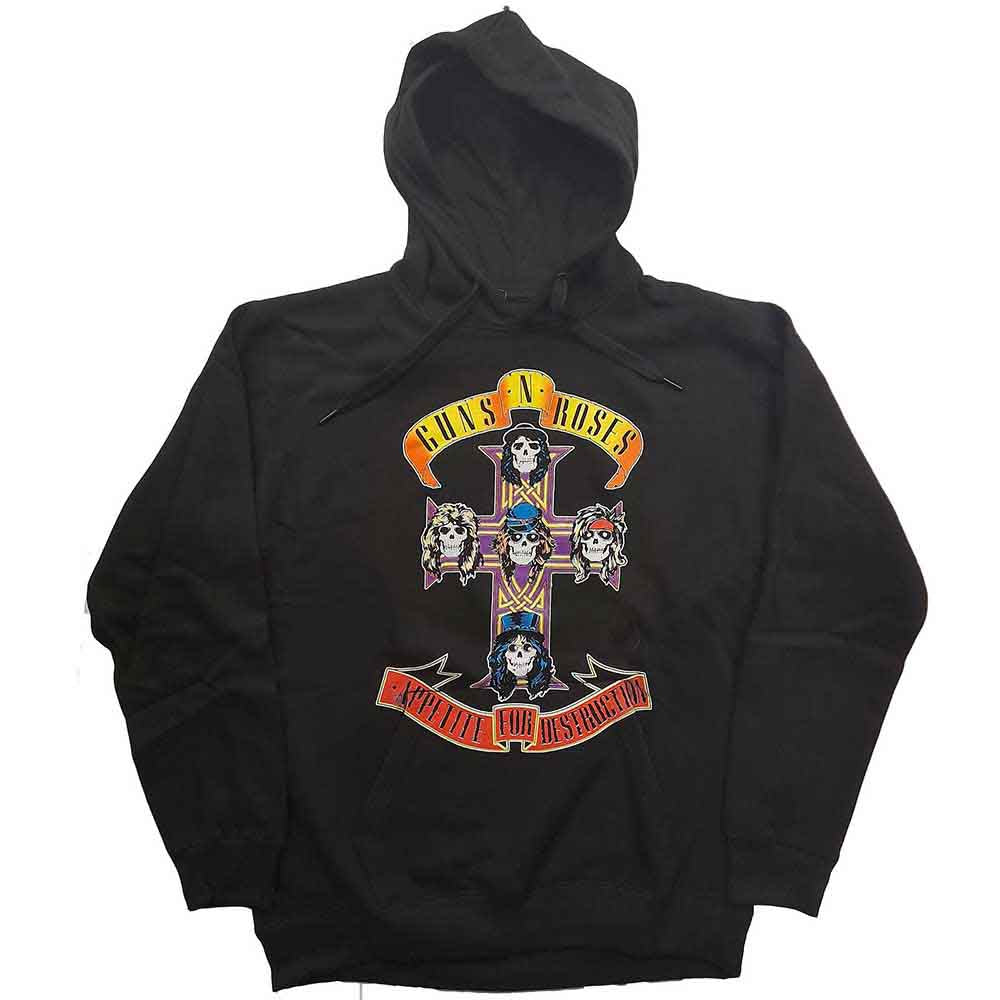 Guns N' Roses Unisex Pullover Hoodie: Appetite for Destruction (Black)